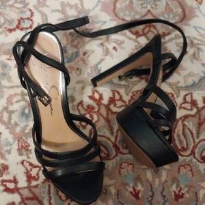 Jessica Simpson Black Strappy Heels